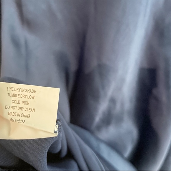 Saints + Secrets Blue Satin Long-sleeved Mini Dress Size Large - Picture 8 of 12